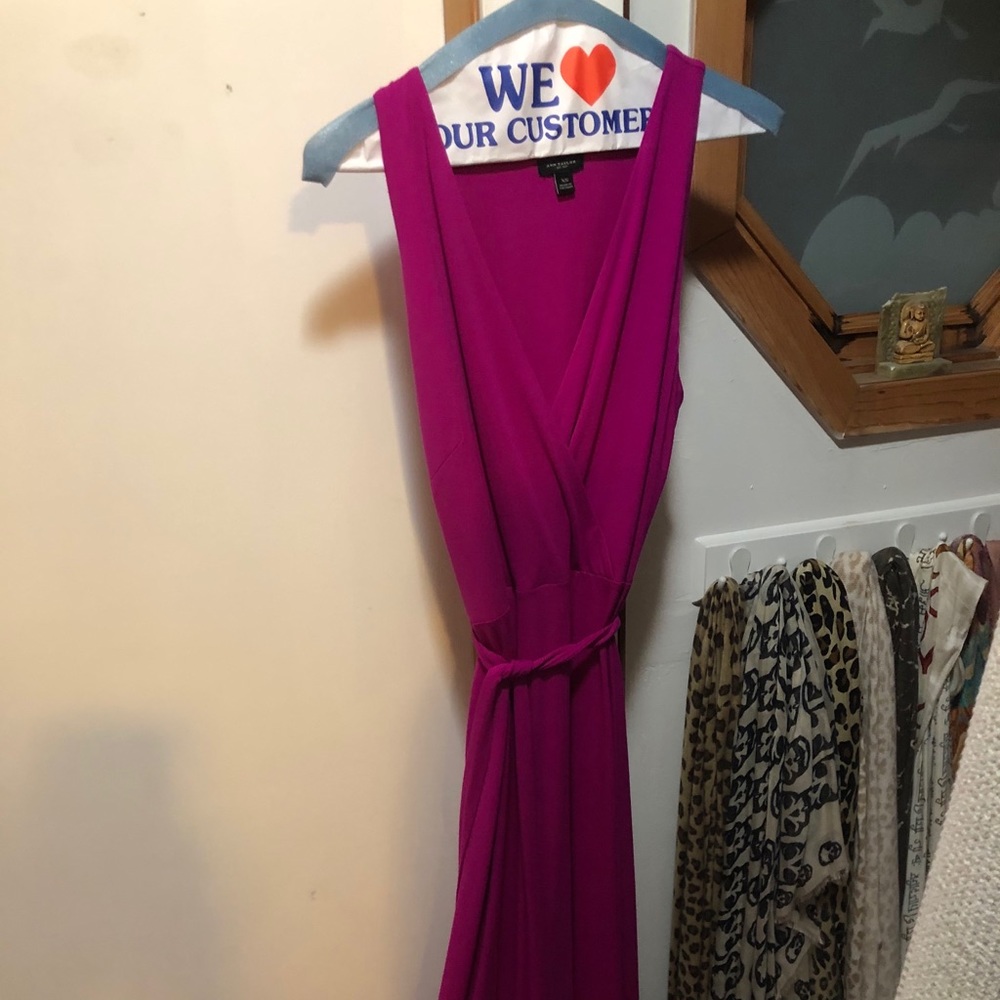 Berry sleeveless maxi dress